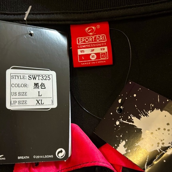 NEW! Black top with pink contrast color trim - Picture 5 of 6